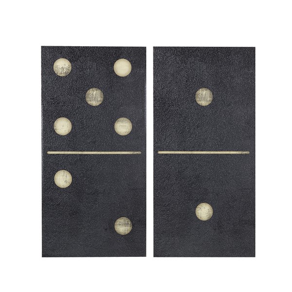 INK+IVY Two Black Dominos 2-piece Canvas Wall Art Set in Black II95C-0072