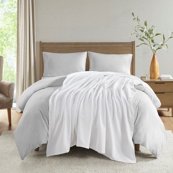 Madison Park Liquid Cotton Blanket in White, Full/Queen BL51N-0612