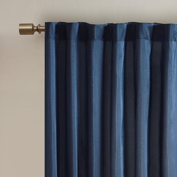 Madison Park Andora Curtain Panel in Navy, 50x84" MP40-1781