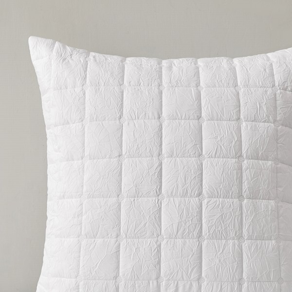 N Natori Cocoon Quilt Top Euro Sham in White, Euro Sham NS11-3657