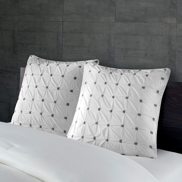 INK+IVY Jane Embroidered Euro Sham in White, Euro Sham II11-600