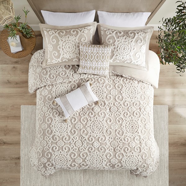 Harbor House Suzanna Cotton Duvet Mini Set in Taupe, Full/Queen HH12-1648