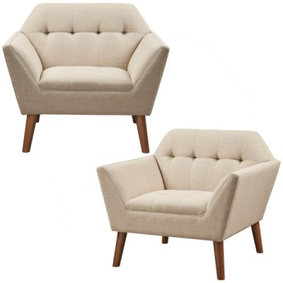 INK+IVY Newport Lounge Chair Set of 2 in Beige II110-0590