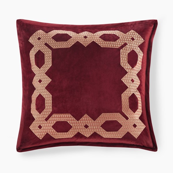 Croscill Classics Clermont European Pillow Sham in Burgundy, 26x26" CCL11-0025