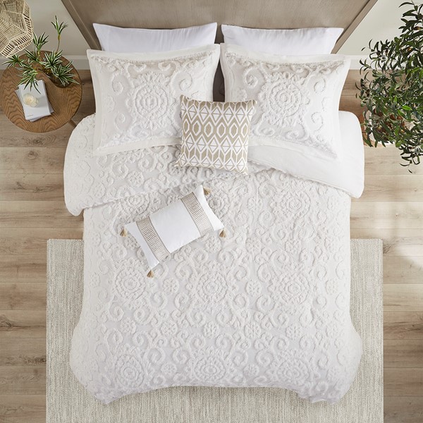 Harbor House Suzanna Cotton Comforter Mini set in Ivory, Full/Queen HH10-1345