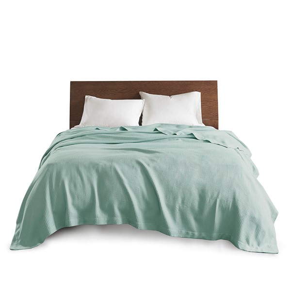 Madison Park 100% Certified Egyptian Cotton Blanket in Seafoam, King MP51N-5170