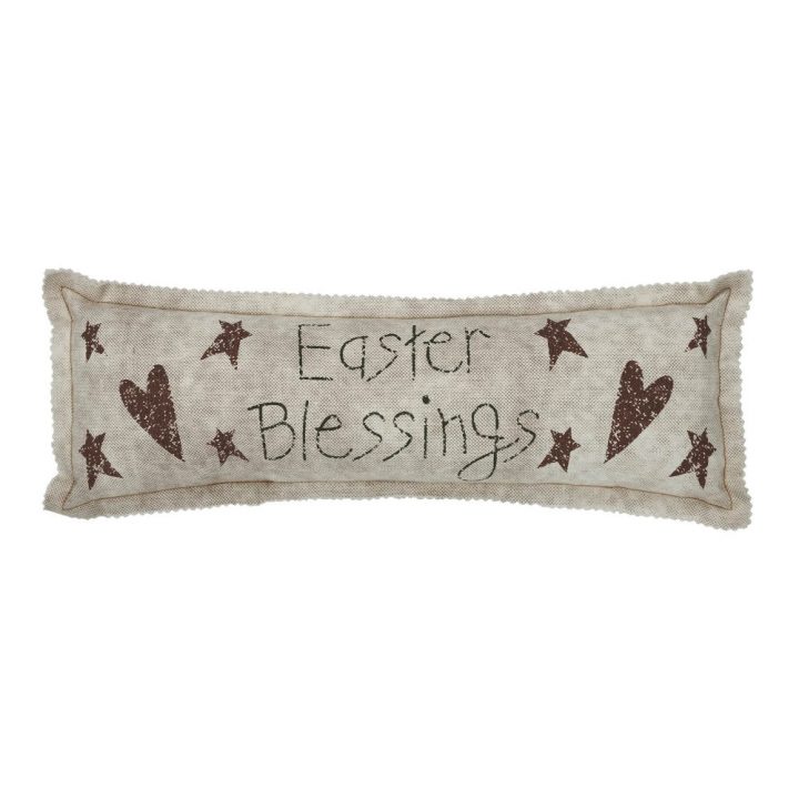 Spring In Bloom Easter Blessings Pillow 5x15