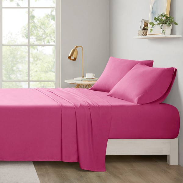 Intelligent Design Microfiber All Season Soft Touch Sheet Set in Pink, Twin XL ID20-138