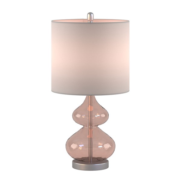 510 Design Ellipse Curved Glass Table Lamp, Set of 2 in Pink, Set of 2 5DS153-0020