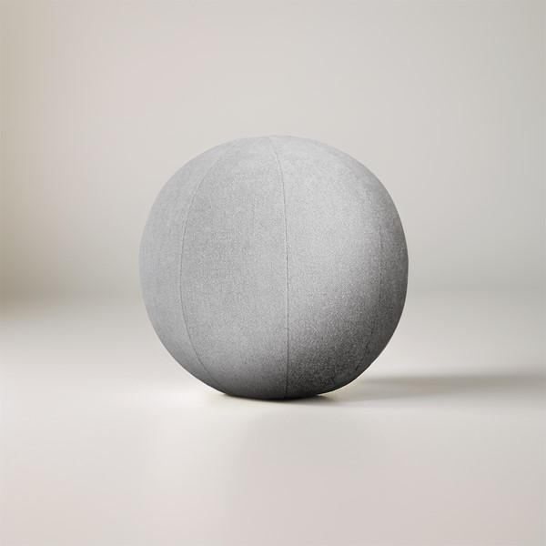 Chapel Hill Gabriella Solid Round Ball Pillow in Light Grey CH30-0036