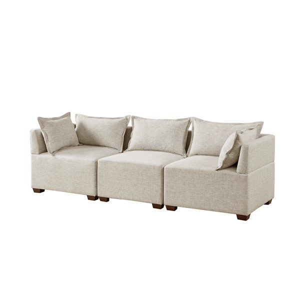 INK+IVY Molly 3-Piece Modular Sofa in Linen II100-0560