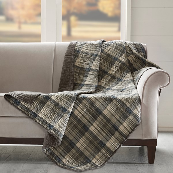 Woolrich Tasha Quilted Throw in Tan, 50x70" WR50-1782