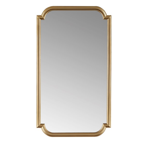 Madison Park Adelaide Gold Scalloped Wood Wall Mirror in Gold MP95F-0318