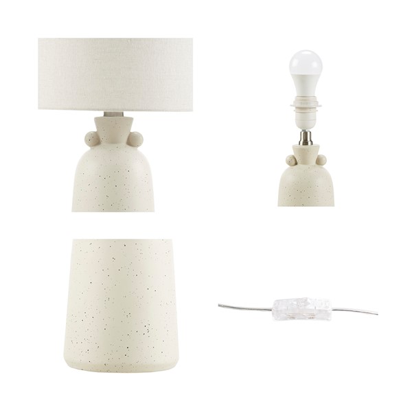 INK+IVY Alarid 16" Ceramic Table Lamp in Cream II153-0156