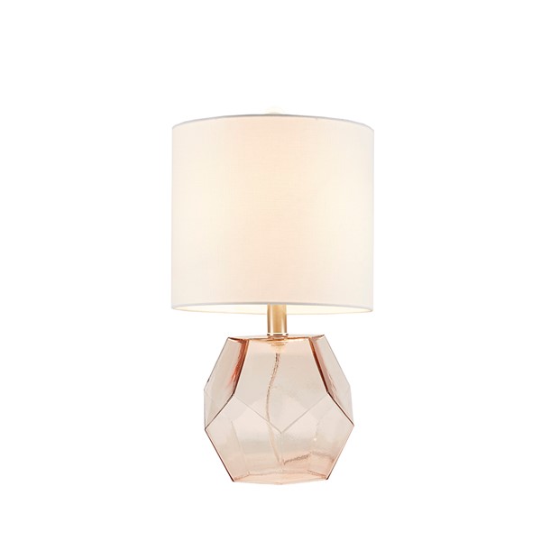 510 Design Bella Geometric Glass Table Lamp in Pink MP153-0204