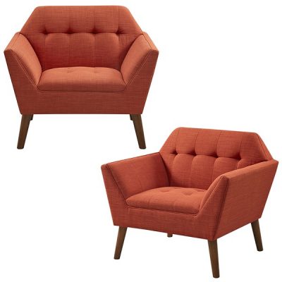 INK+IVY Newport Lounge Chair Set of 2 in Spice II100-0586