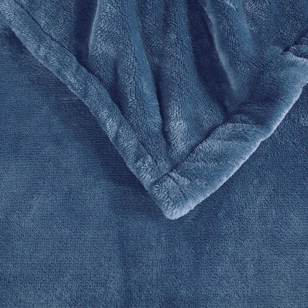 Beautyrest Plush Heated Blanket in Sapphire Blue, Full BR54-0659