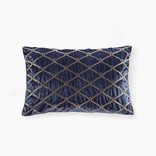 Croscill Classics Aumont Oblong Decor Pillow in Navy, 22x15" CCL30-0061