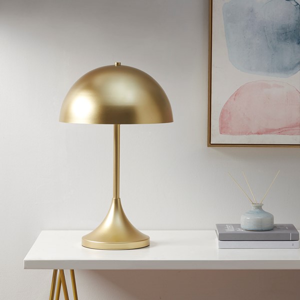 INK+IVY Bryson Dome-Shaped 2-Light Metal Table Lamp in Gold II153-0148