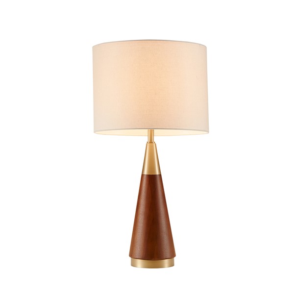 INK+IVY Chrislie Triangular Table Lamp in Gold/Brown II153-0006