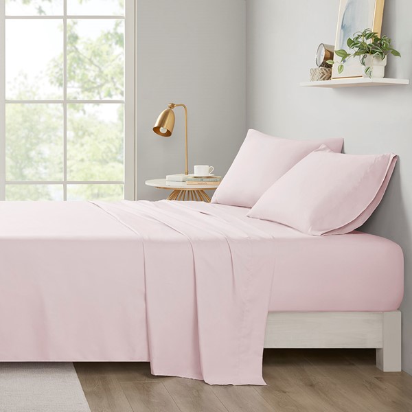 Intelligent Design Microfiber All Season Soft Touch Sheet Set in Blush, Twin ID20-2203