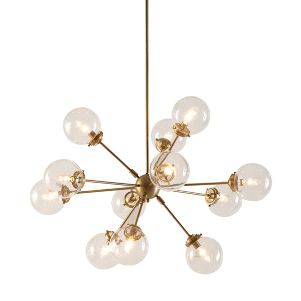 INK+IVY Paige 12-Light Chandelier with Oversized Globe Bulbs in Gold II150-0008