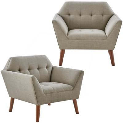 INK+IVY Newport Lounge Chair Set of 2 in Light Grey II110-0589