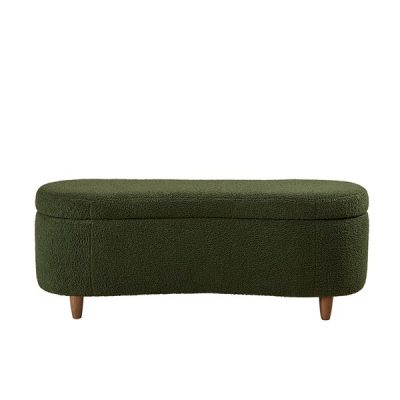 INK+IVY Bailey Boucle Flip Top Storage Bench in Green II105-0594