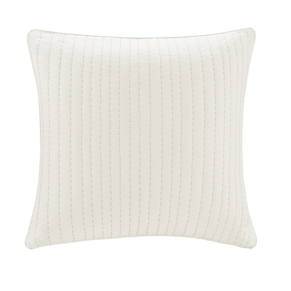 INK+IVY Camila Cotton Quilted Euro Sham in White, Euro Sham II11-227