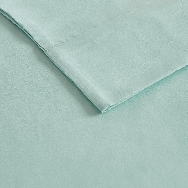 Madison Park Luxurious Brushed Microfiber Deep Pocket Sheet Set in Seafoam, Queen MP20-2390