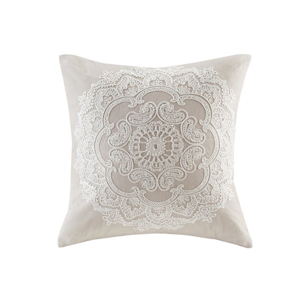 Harbor House Suzanna Square Pillow in Taupe, 18x18" HH30-1650