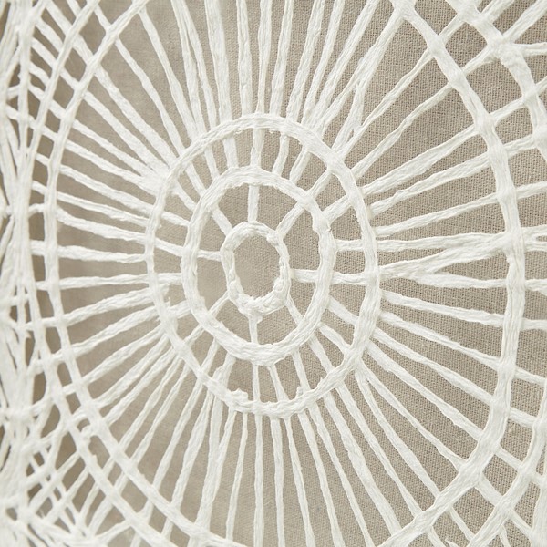 INK+IVY Henna Framed Medallion Rice Paper Shadow Box Wall Decor in Off-White II95B-0152