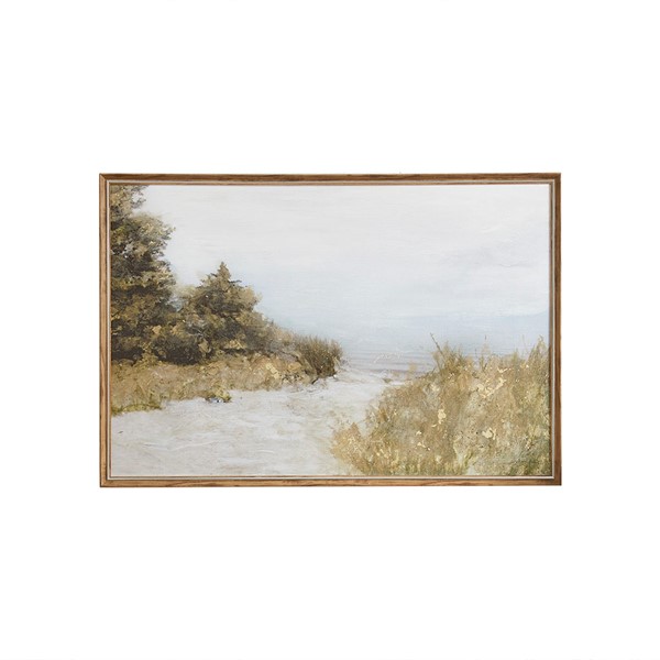 Martha Stewart Lake Walk Abstract Landscape Framed Canvas Wall Art MT95C-0024