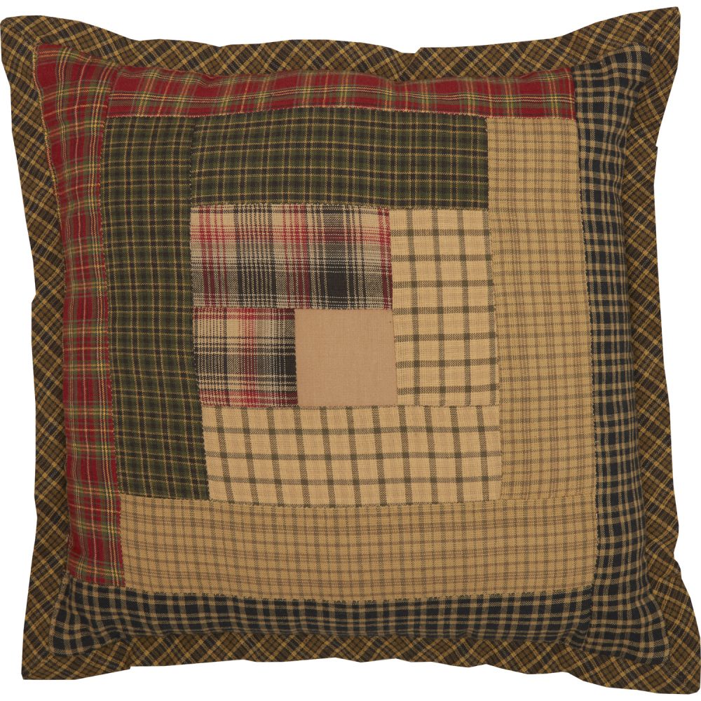 Tea Cabin Patch Pillow 12x12