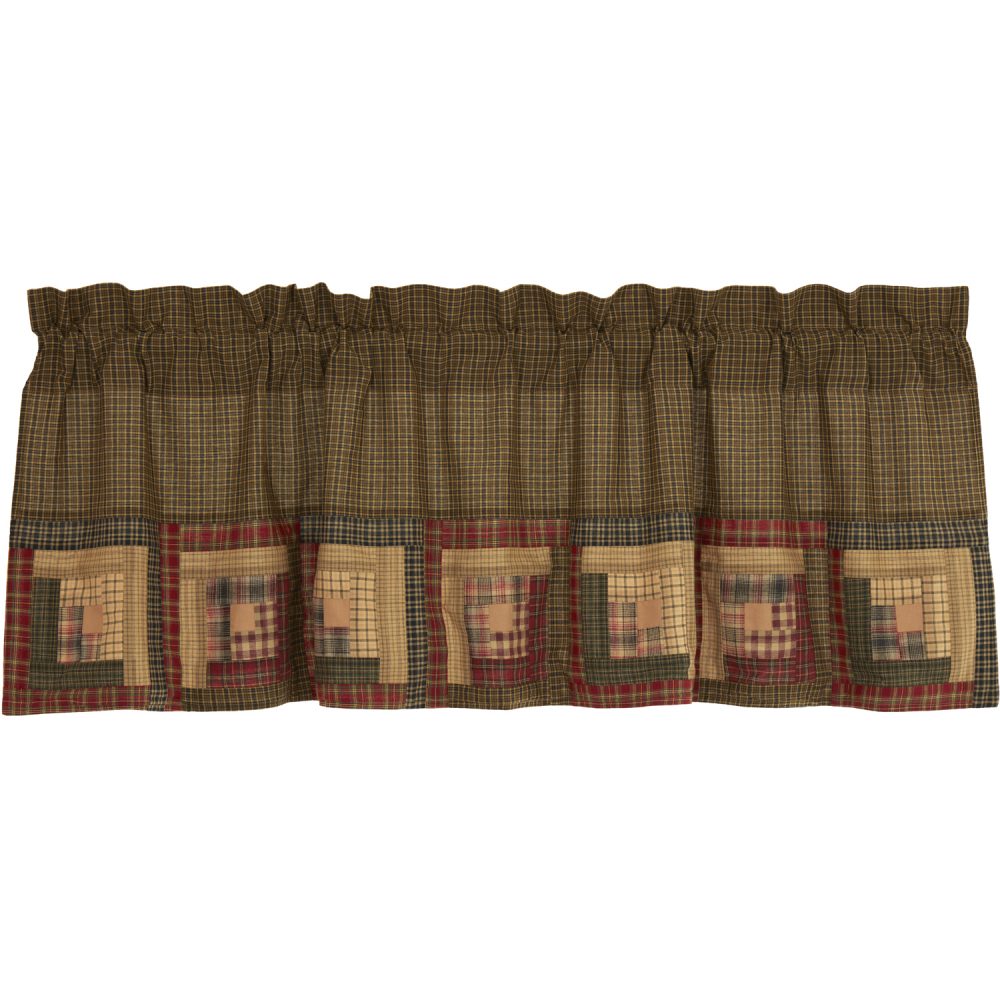 Tea Cabin Valance Log Cabin Block Border 20x60