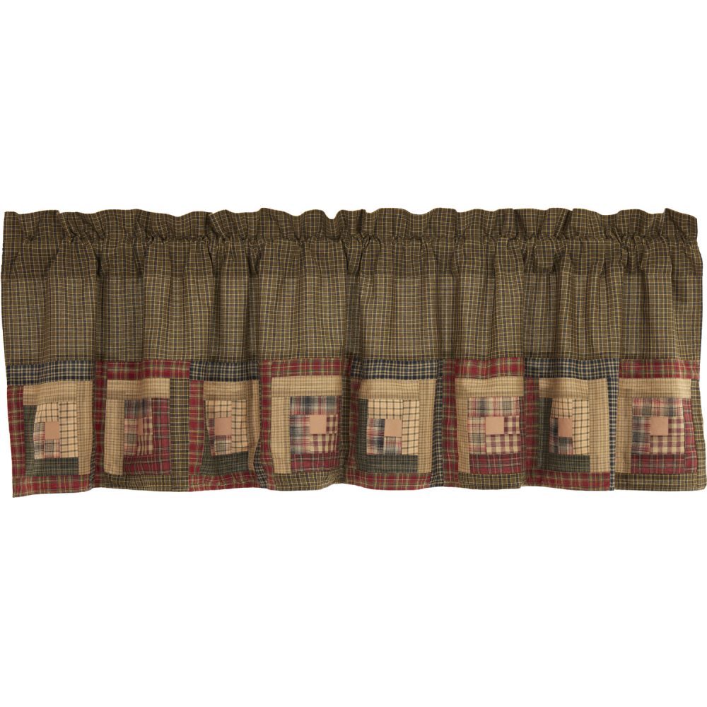 Tea Cabin Valance Log Cabin Block Border 20x72