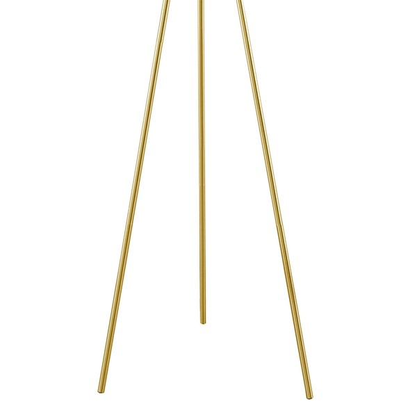 INK+IVY Pacific Metal Tripod Floor Lamp with Glass Shade in Gold FPF21-0367