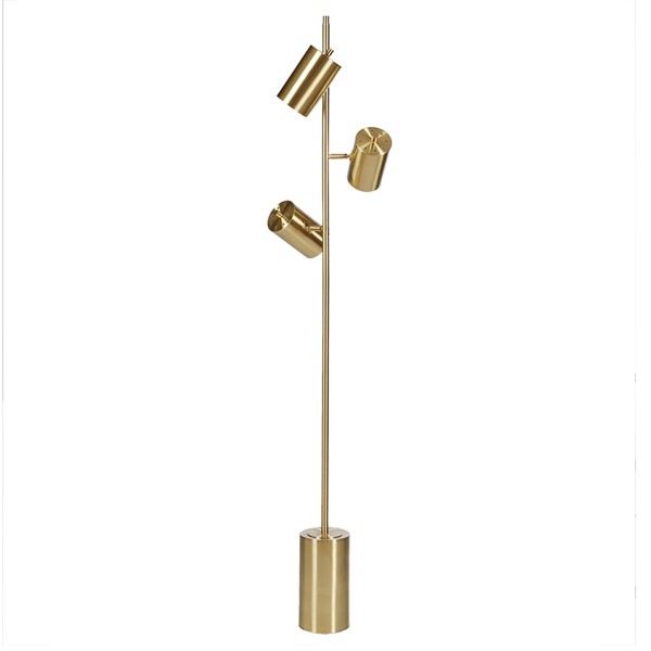 INK+IVY Alta 3-Light Metal Floor Lamp in Gold UH154-0051