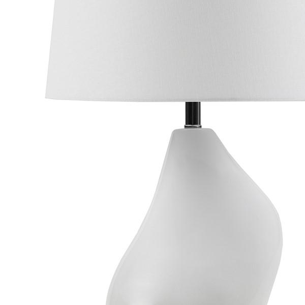 INK+IVY ZenGlossy Asymmetrical Ceramic Table Lamp in Grey II153-0155