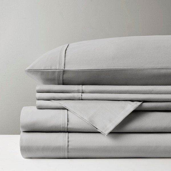 Madison Park 800 Thread Count Cotton Blend Sateen Sheet Set in Grey, Queen MPH20-0004