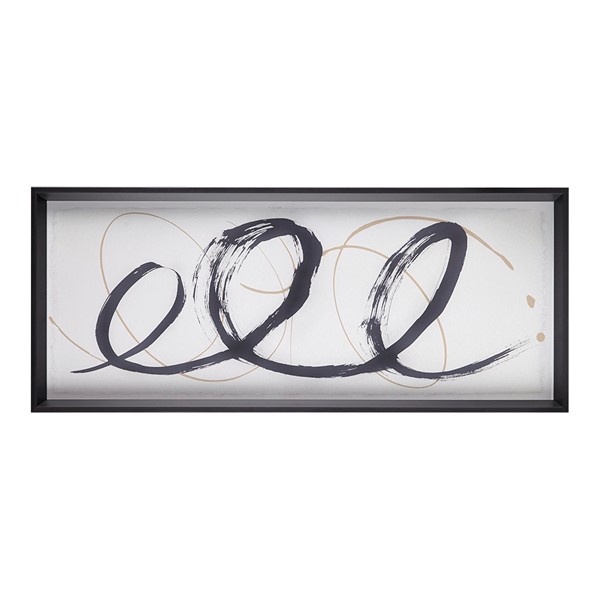 Madison Park Abstract Ambit Framed Glass Wall Art in Black MP95G-0299