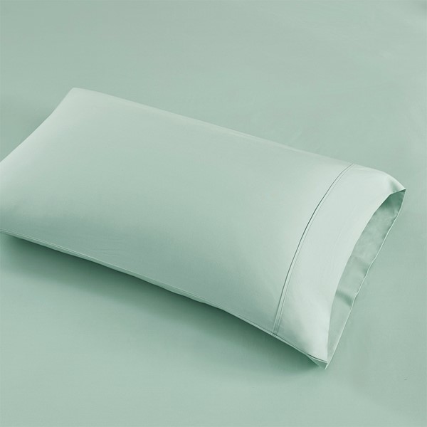 Beautyrest 1000 Thread Count HeiQ Smart Temperature Cotton Blend 4 PC Sheet Set in Seafoam, Full BR20-1871