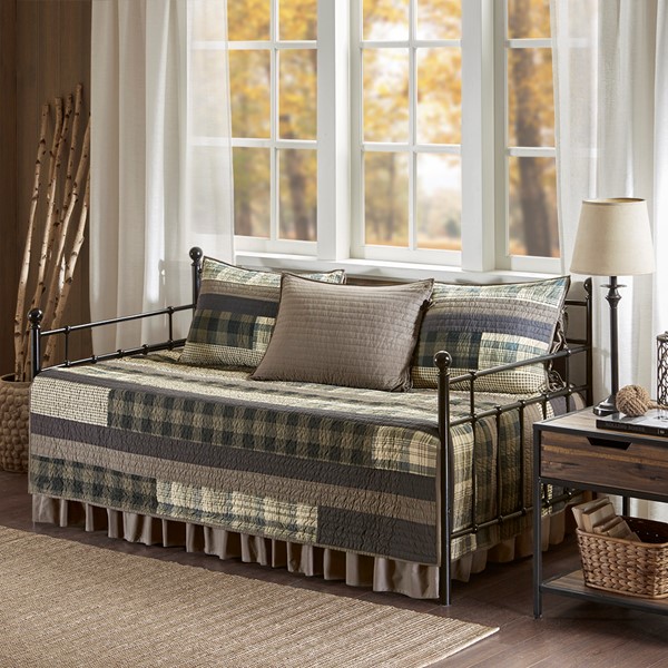 Woolrich Winter Plains 5 Piece Day Bed Cover Set in Tan, Daybed WR13-2122