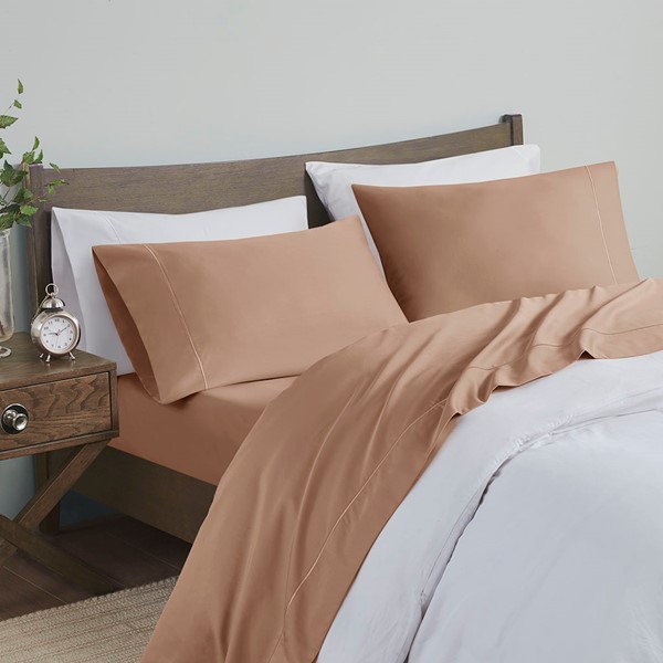 Madison Park 600 Thread Count Pima Cotton Sheet Set in Rose Gold, Queen MP20-8003