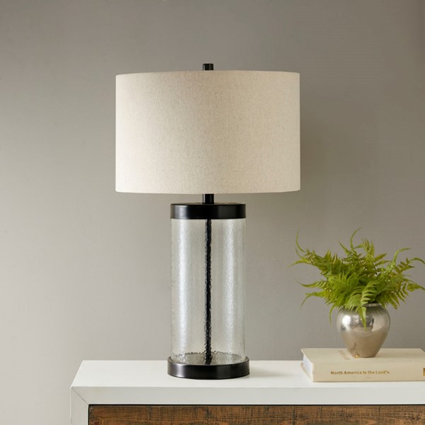 INK+IVY Macon Glass Cylinder Table Lamp in Clear MP153-0179