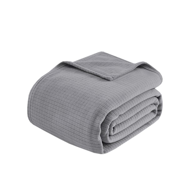 True North by Sleep Philosophy Microfleece Blanket in Grey, Full/Queen TN51-0549