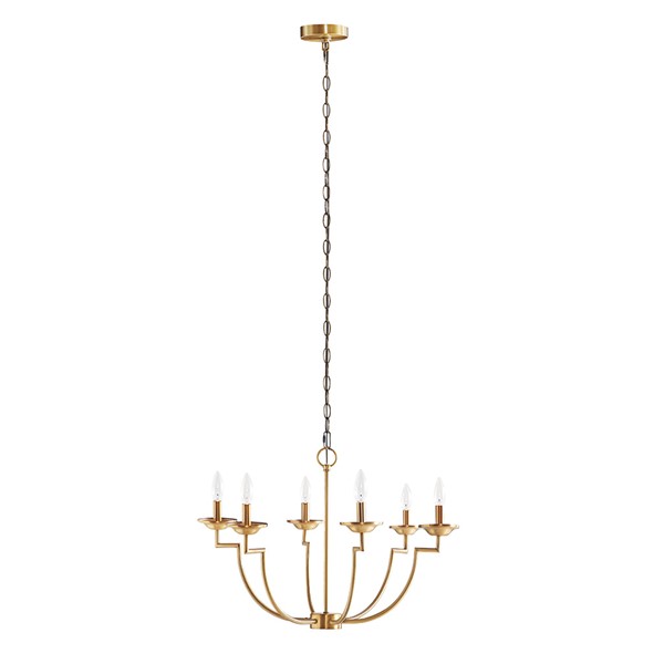 Hampton Hill Savor 6-Light Traditional Candelabra Styled Chandelier in Gold FB150-1163