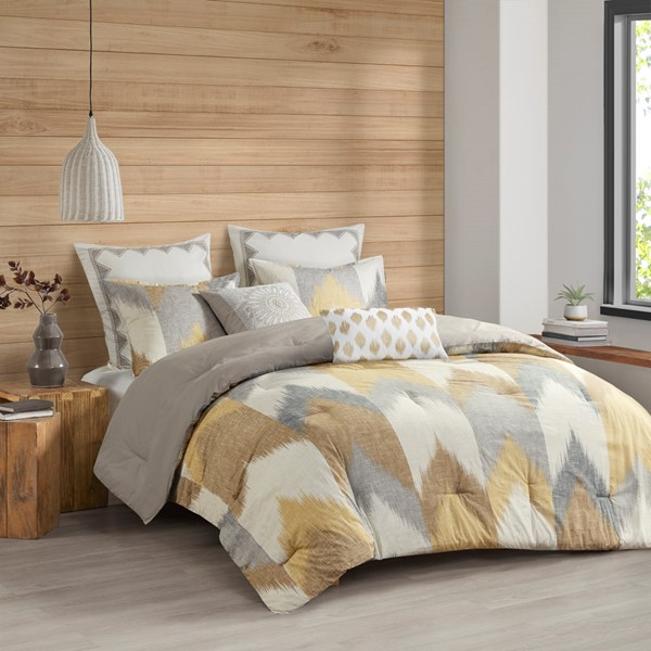 INK+IVY Alpine Cotton Comforter Mini Set in Yellow, King/Cal King II10-786