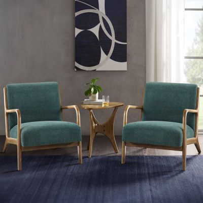 INK+IVY Novak Lounge Chair Set of 2 in Teal II100-0582