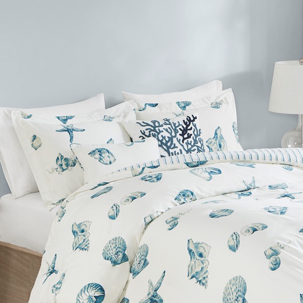 Harbor House Beach House Duvet Cover Set in Blue, Full/Queen HH12-099